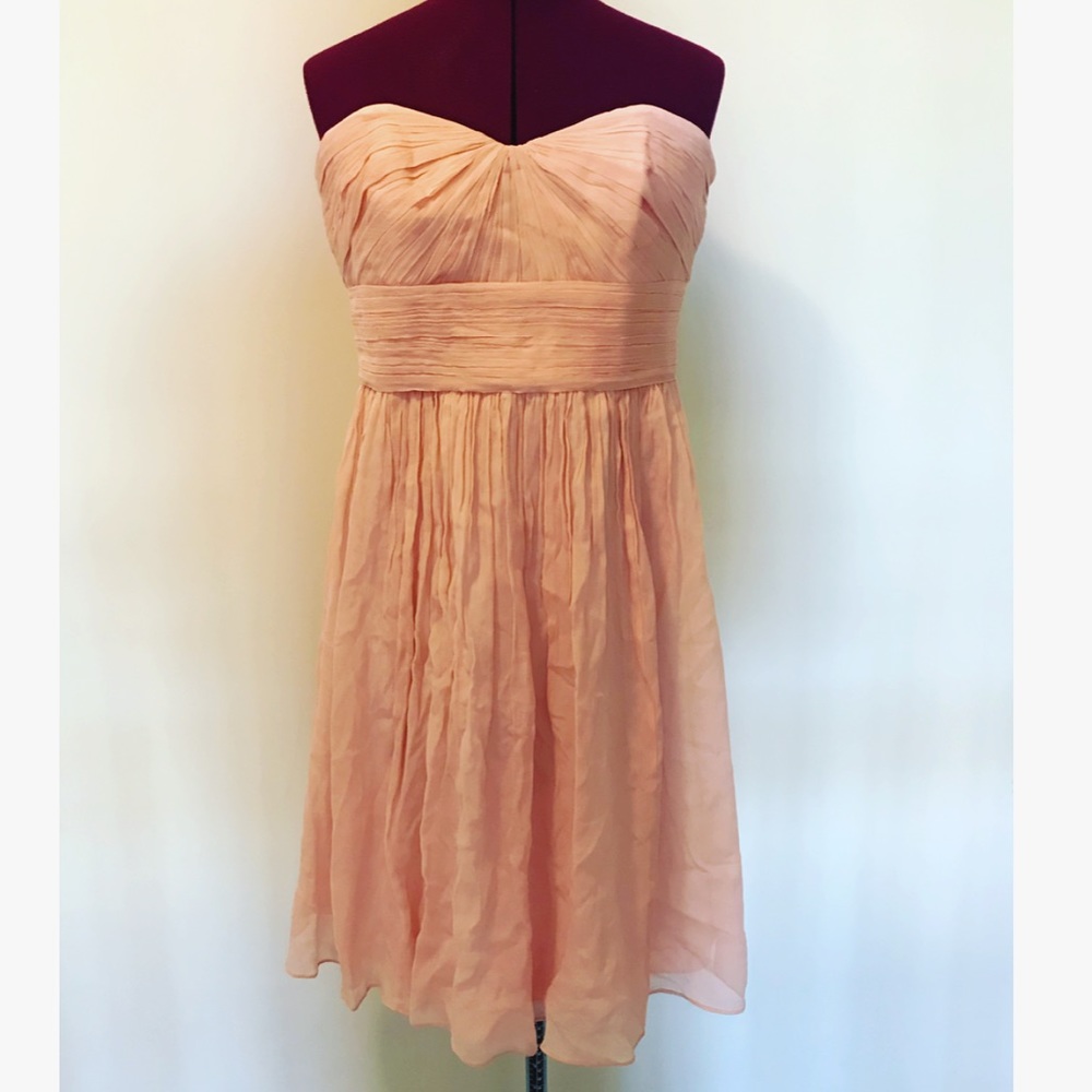 J Crew NWT misty rose strapless bridesmaid dress